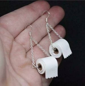 NWT TOILET PAPER EARRINGS! ADORABLE!